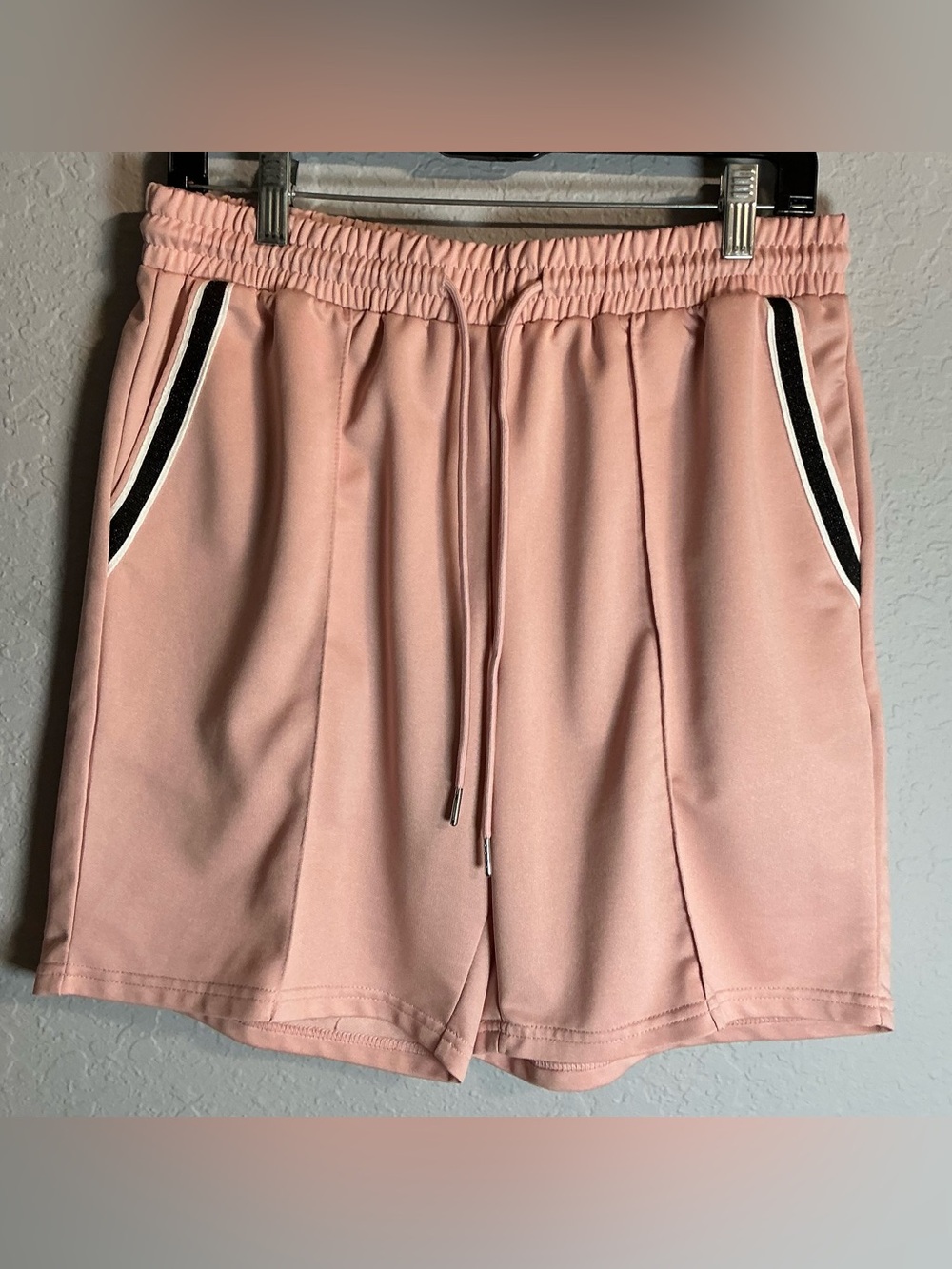 SHEIN Blush Pink Elastic Waist Knit Lounge Shorts